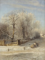 Саврасов А.К.Зимний пейзаж. Москва. 1873.